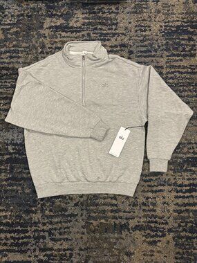Alo Yoga Grey Quarter-Zip Pullover